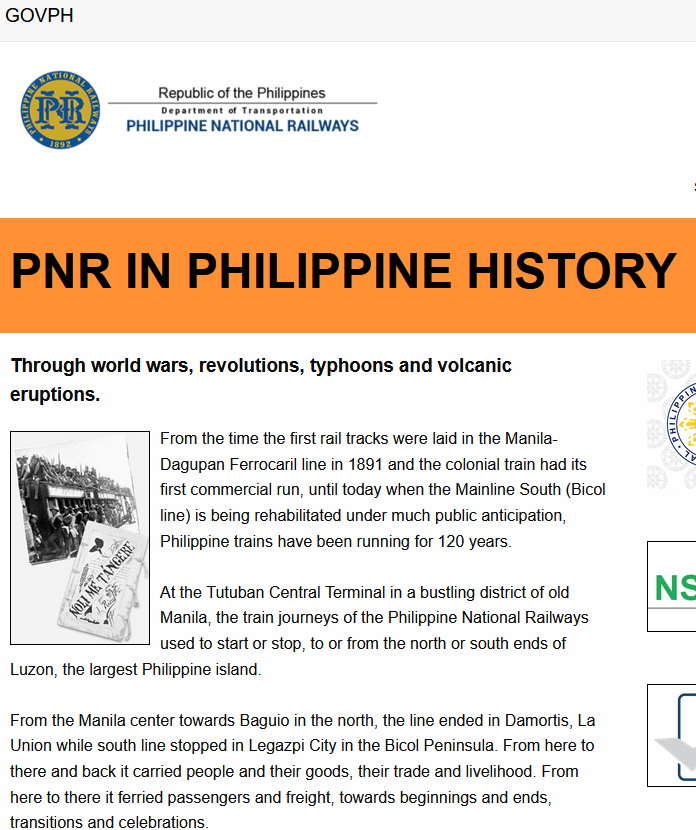 Philippine National Railway was NOT a Marcos Accomplishment