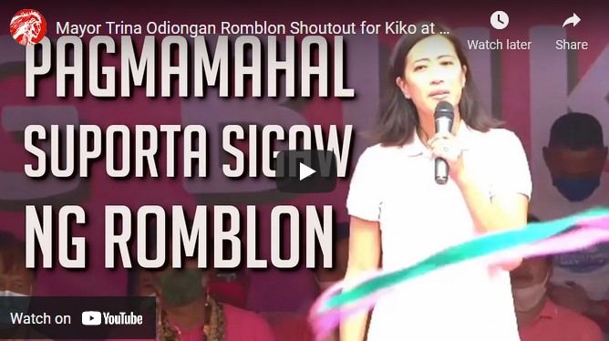 Transcript of Romblon Mayor Odiongan’s Speech during Leni Robredo’s sortie Mar. 11, 2020